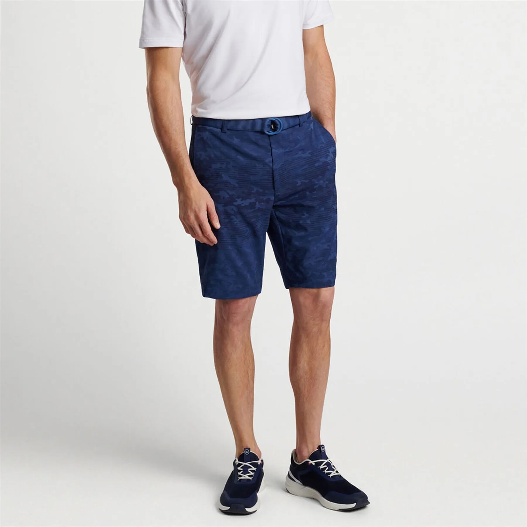 Shackleford Camo Performance Hybrid Shorts Navy - SS24