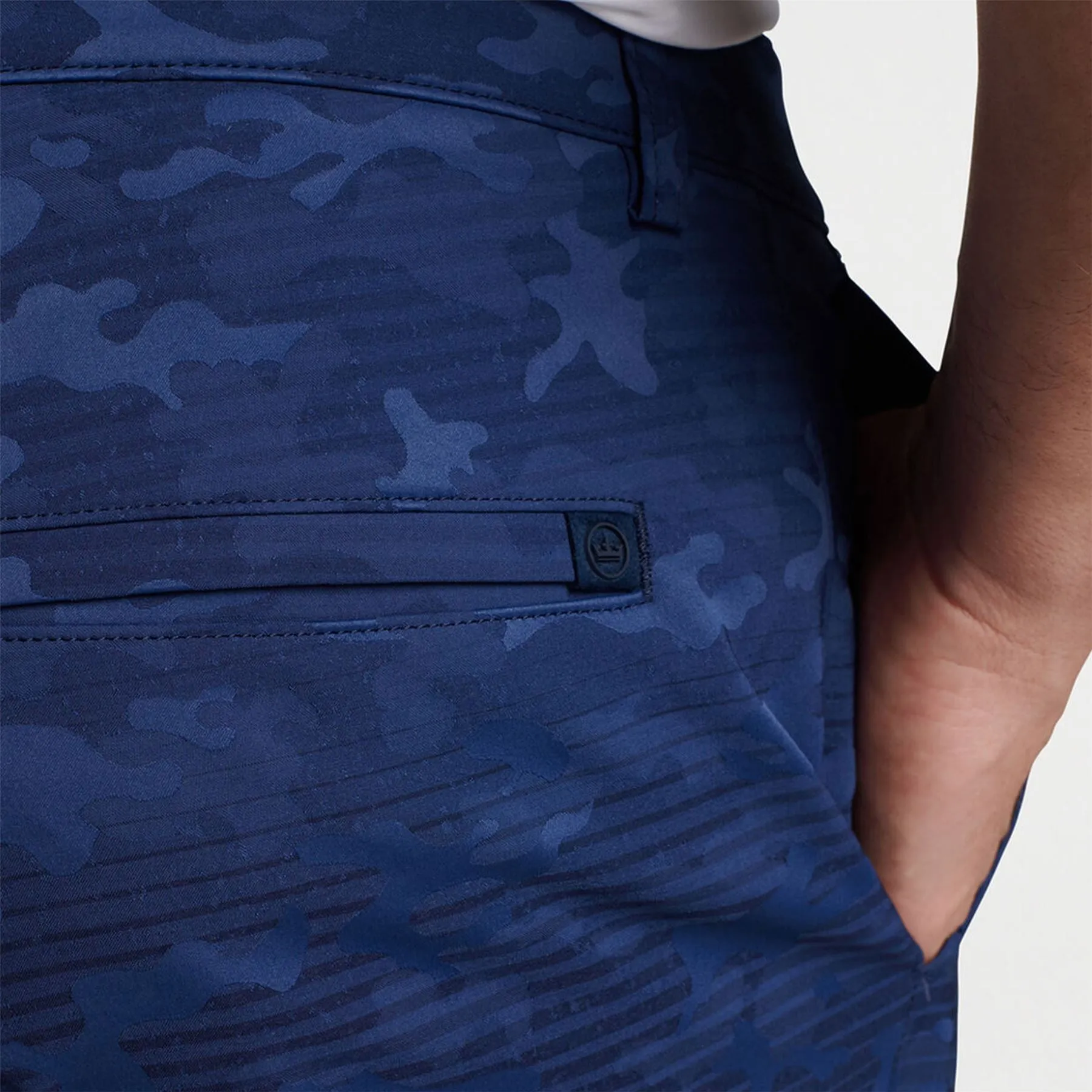 Shackleford Camo Performance Hybrid Shorts Navy - SS24