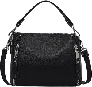 Shoulder Bag Genuine Leather Handbag for Women Stylish Messenger Bag Versatile Bucket Bag Crossbody Shoulder Bag
