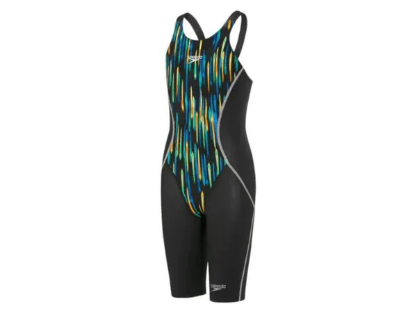Speedo Fastskin Racer X Opbk Girls Swimsuit (Black/Chroma Blue)