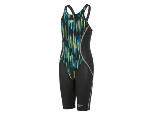 Speedo Fastskin Racer X Opbk Girls Swimsuit (Black/Chroma Blue)