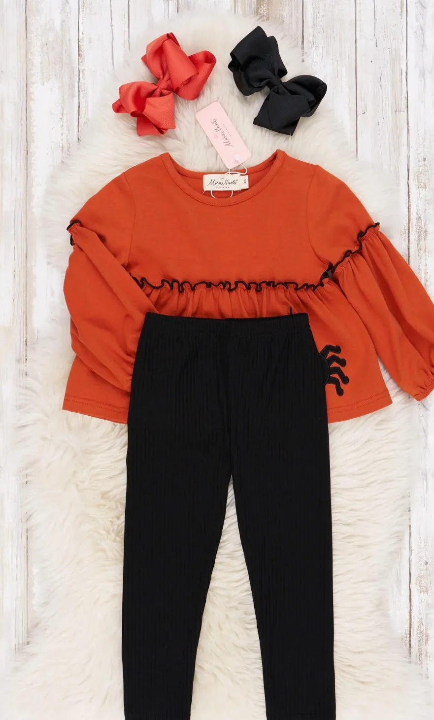 Spider Fall Bubble sleeve outfit