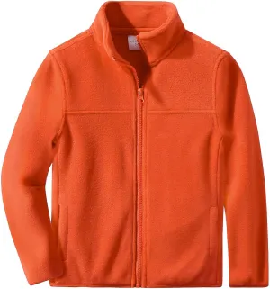 Spring&Gege Youth Solid Full-Zip Polar Fleece Jacket for Children