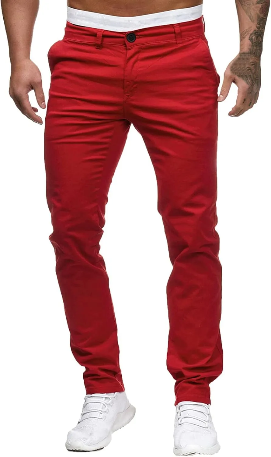 Stretch Golf Pants for Men Slim Fit Casual Joggers Dress Pants Lightweight Business Work Travel Slacks with Pockets