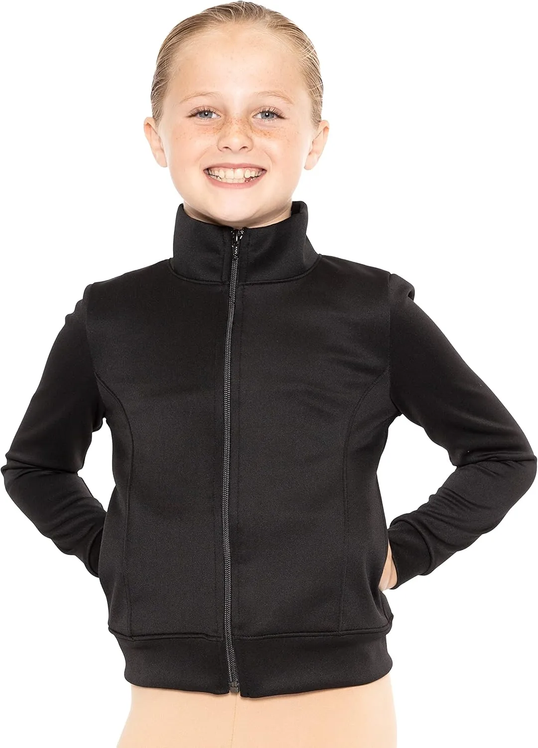 STRETCH IS COMFORT Girl's and Women's Dance Cheer Cotton Warm Up Jacket