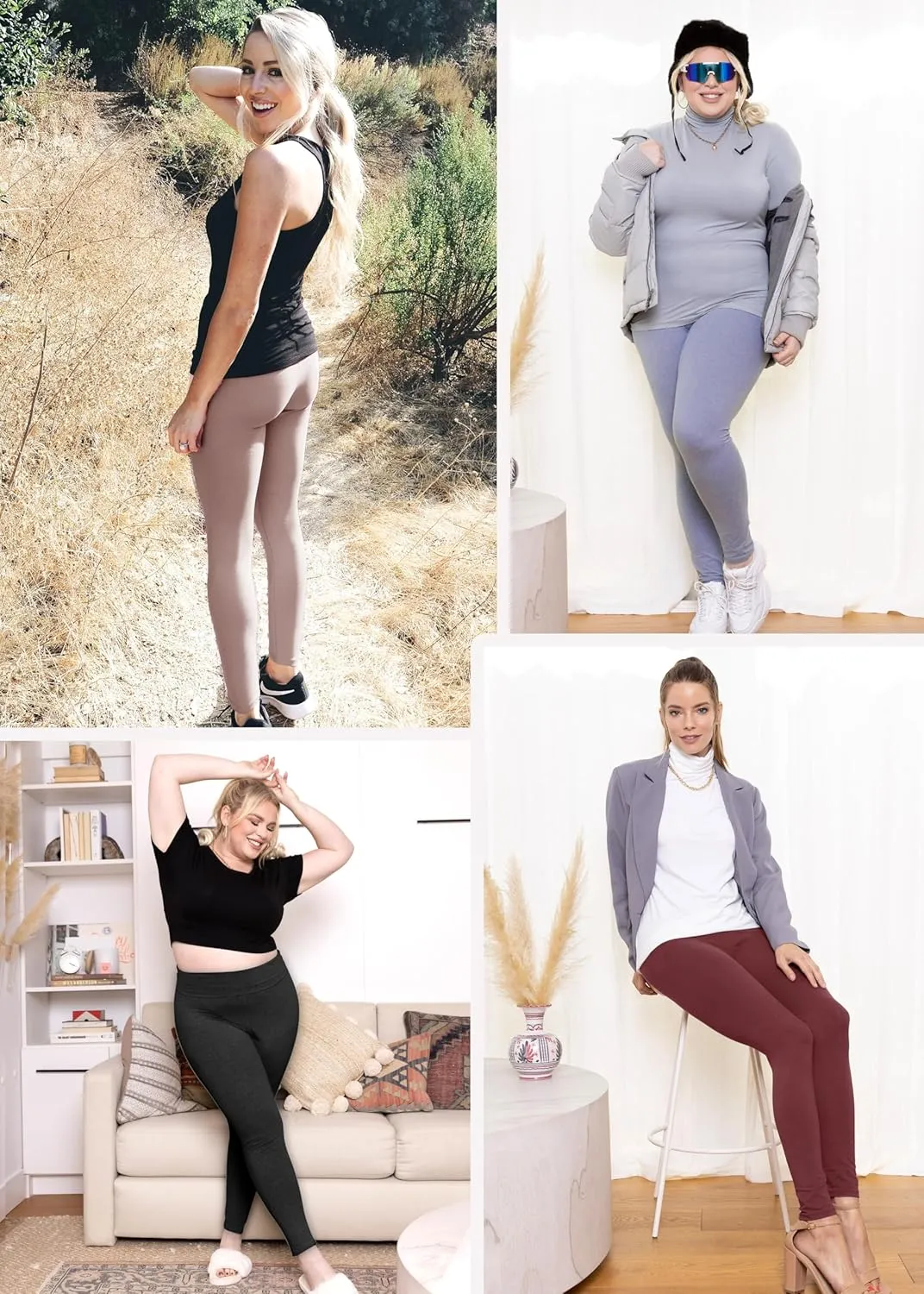 STRETCH IS COMFORT Women's Plus Size Knee & Full Length Cotton Leggings | X-Large - 7X