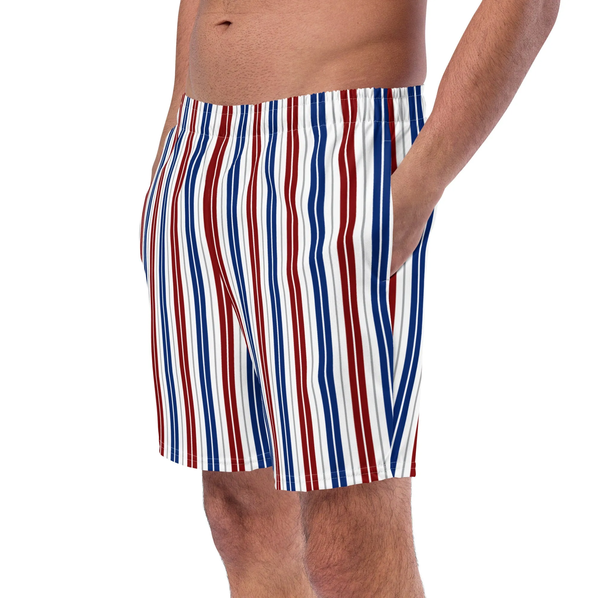 Striped swim trunks for men's