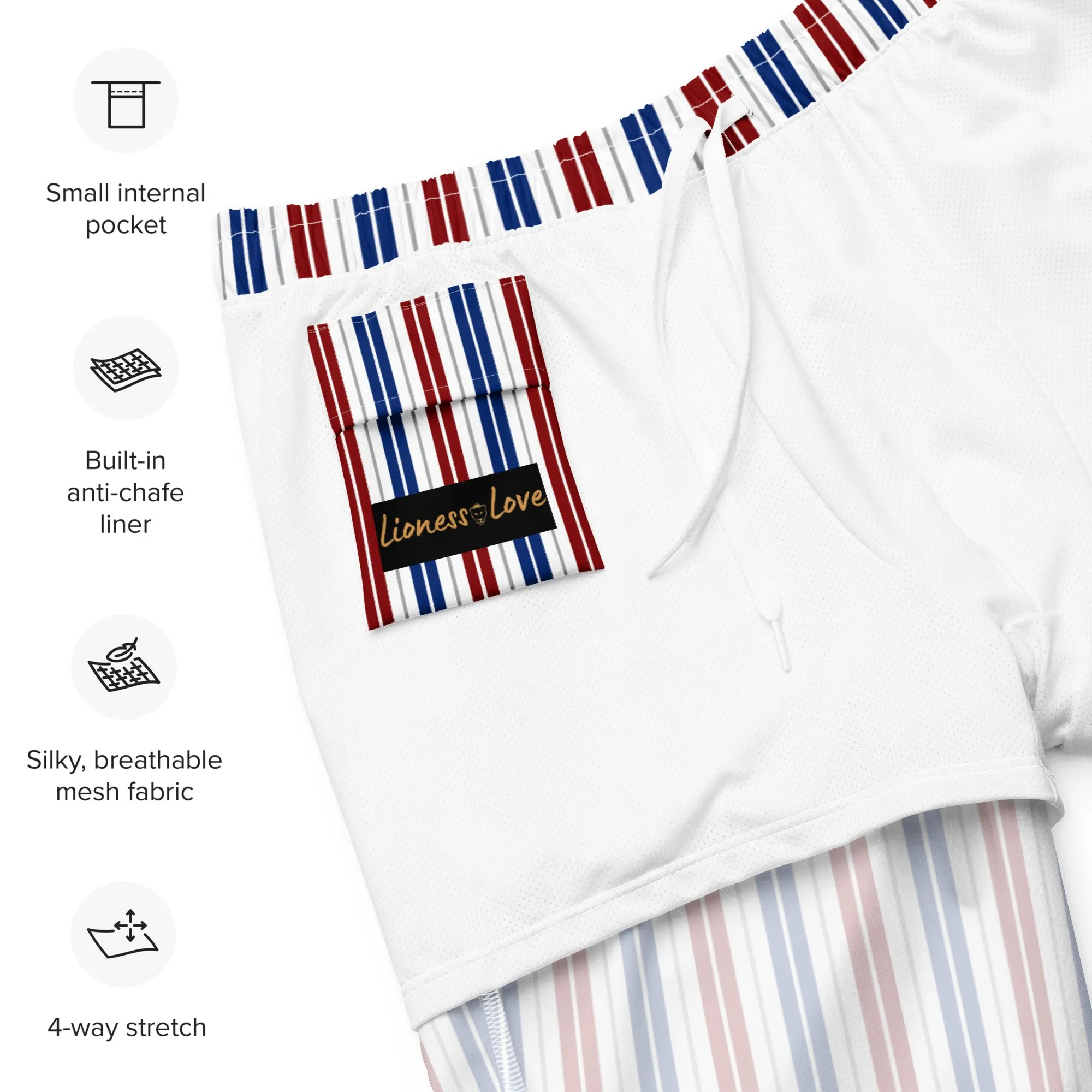 Striped swim trunks for men's