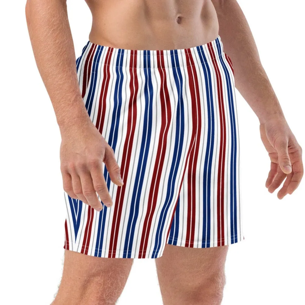 Striped swim trunks for men's