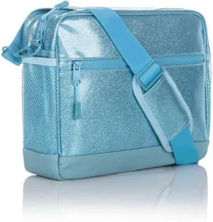 Stylish Glitter Blue Messenger Bag for Girls - Insulated Lunch Carrier Accesories Bag, Lightweight & Versatile Crossbody bag
