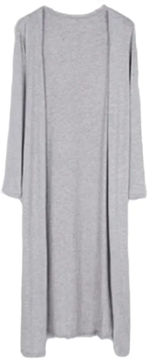Summer Autumn Women Modal Long Cardigan Cotton Sweater Long Sleeve Casual Coat Outerwear
