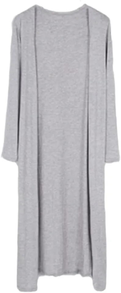 Summer Autumn Women Modal Long Cardigan Cotton Sweater Long Sleeve Casual Coat Outerwear