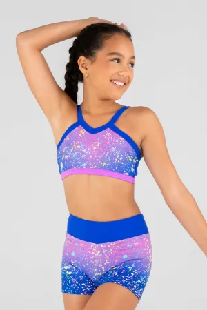 Sylvia P Rainbow City Crop Top Childs