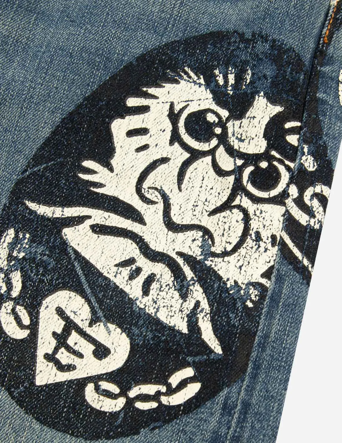 Take A Chance Print Relax Fit Jeans