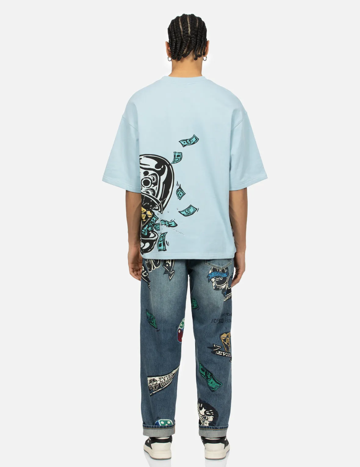 Take A Chance Print Relax Fit Jeans