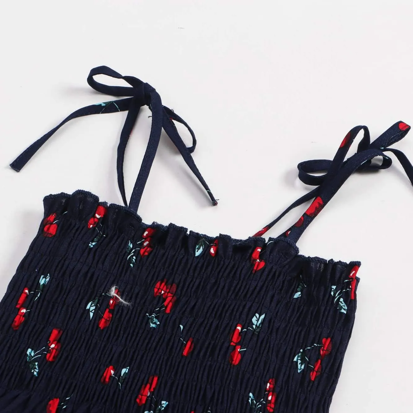 Toddler Baby Girls Summer Dress Ruffle Straps Princess Sundress Floral Printed Casual Beach Holiday Sleeveless Dress