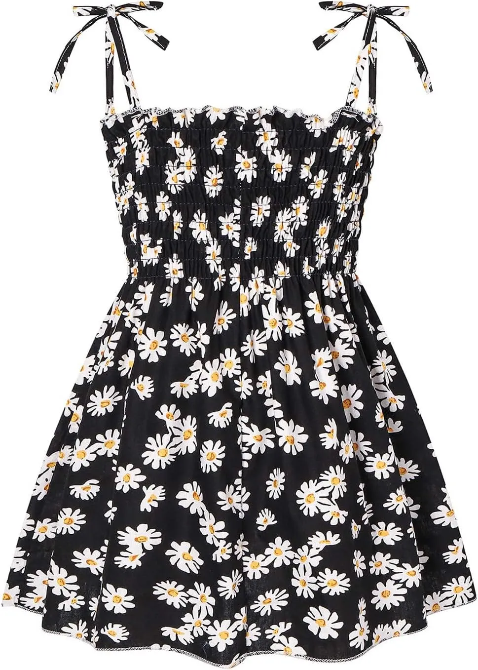 Toddler Baby Girls Summer Dress Ruffle Straps Princess Sundress Floral Printed Casual Beach Holiday Sleeveless Dress