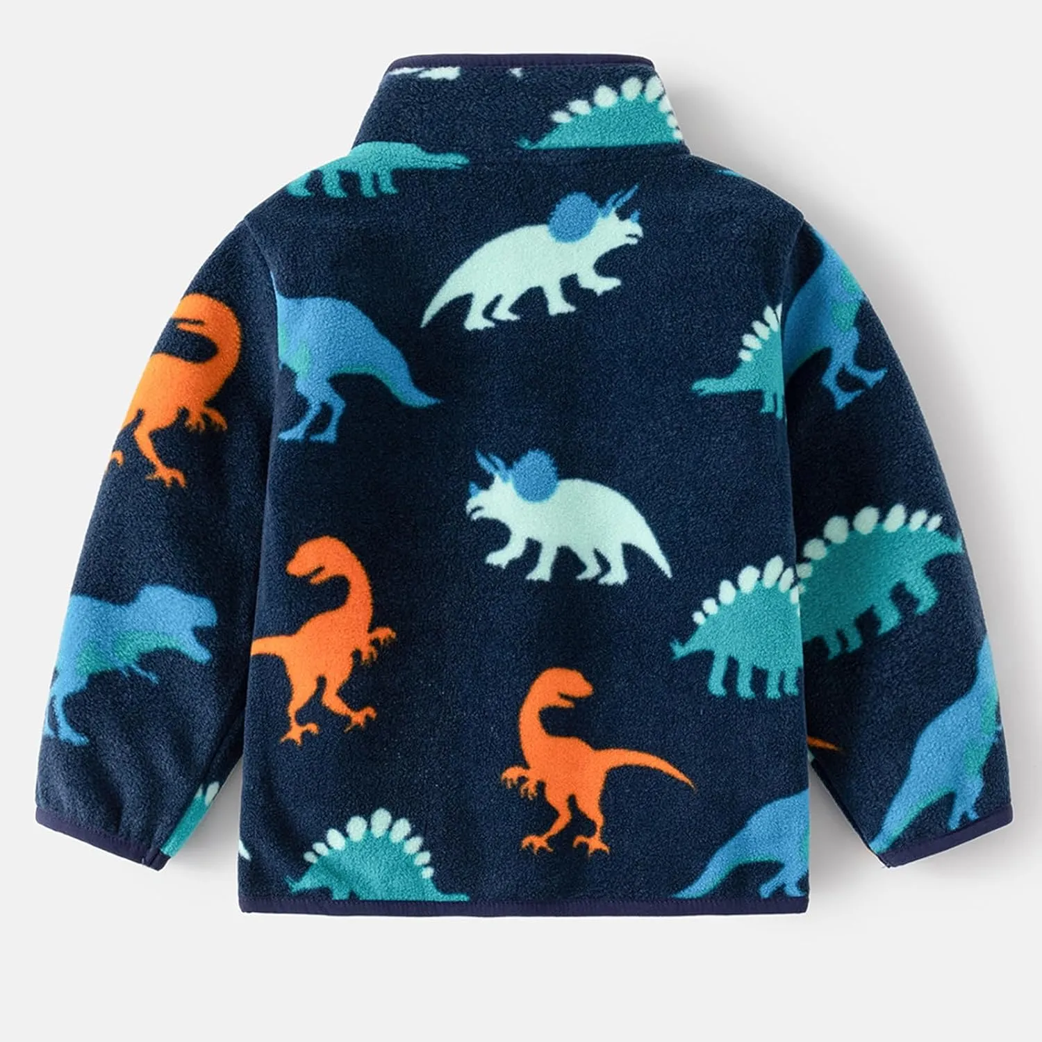Toddler Boys Fleece Jacket Spring Fall Lightweight Coat Printed Full Zipper Outerwear