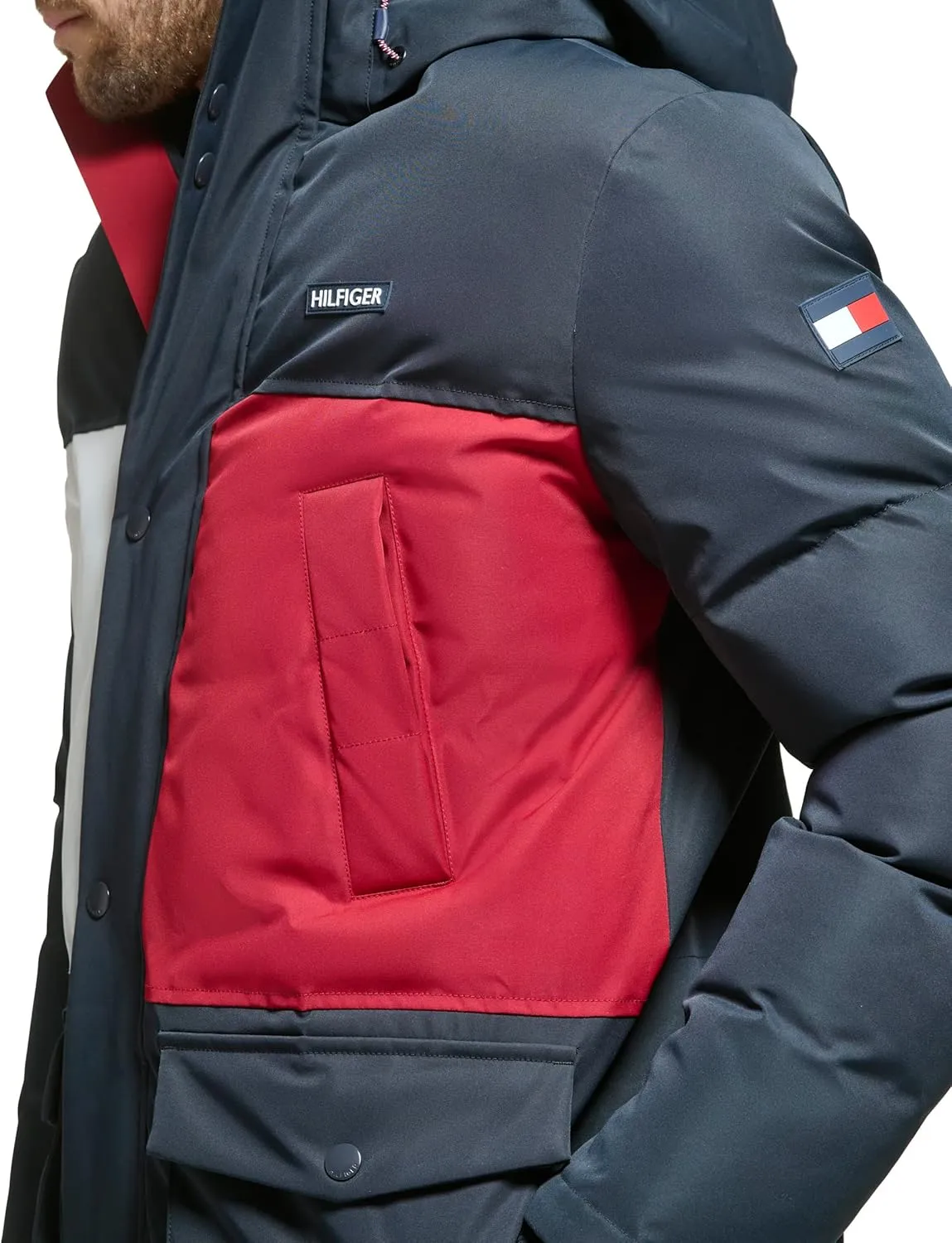Tommy Hilfiger Men's Arctic Cloth Heavyweight Performance Parka Down Alternative Outerwear Coat