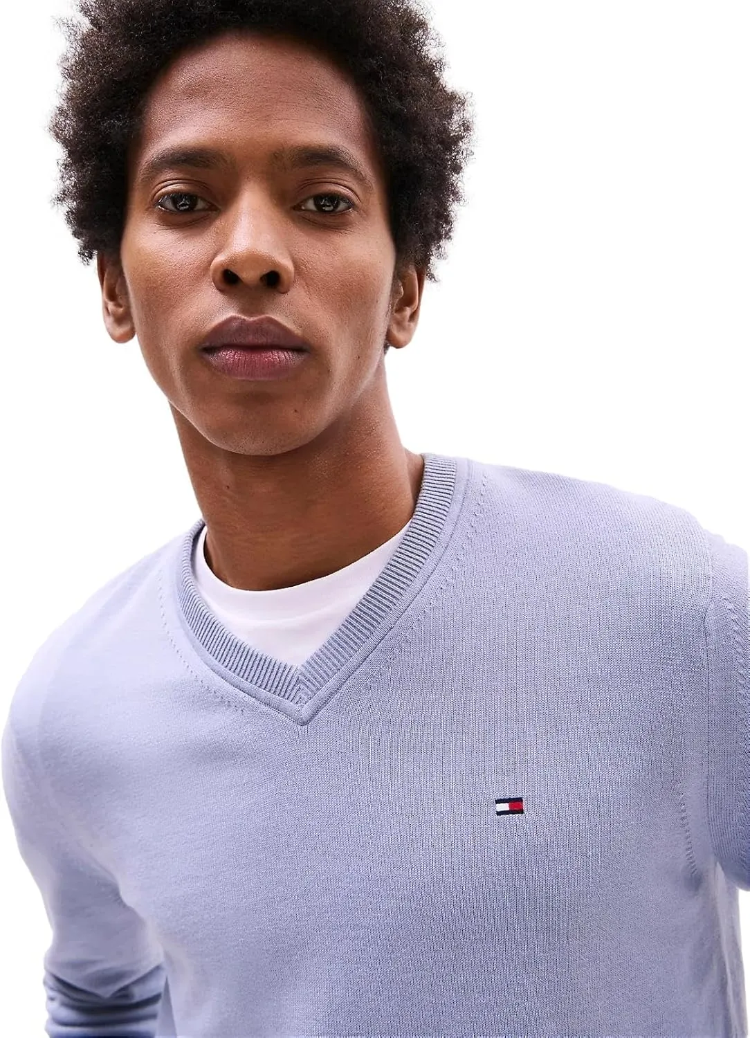 TOMMY HILFIGER Men's Iconic Cotton V-Neck Pullover Sweater 2025 Collection