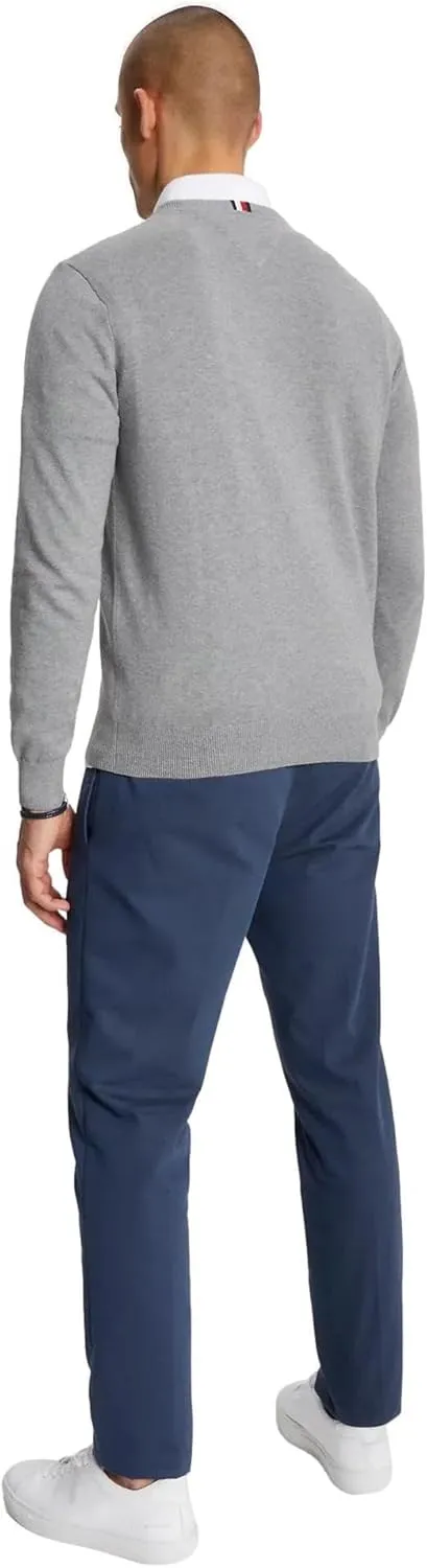 TOMMY HILFIGER Men's Iconic Cotton V-Neck Pullover Sweater 2025 Collection