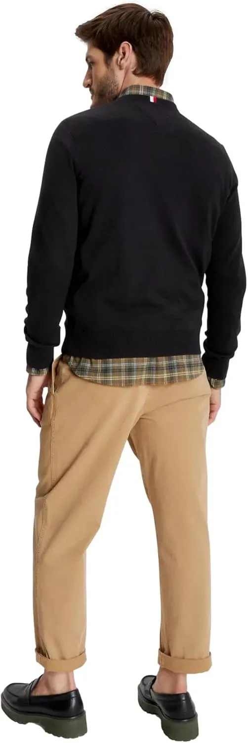 TOMMY HILFIGER Men's Signature Solid Crewneck Pullover Sweater 2025 Collection