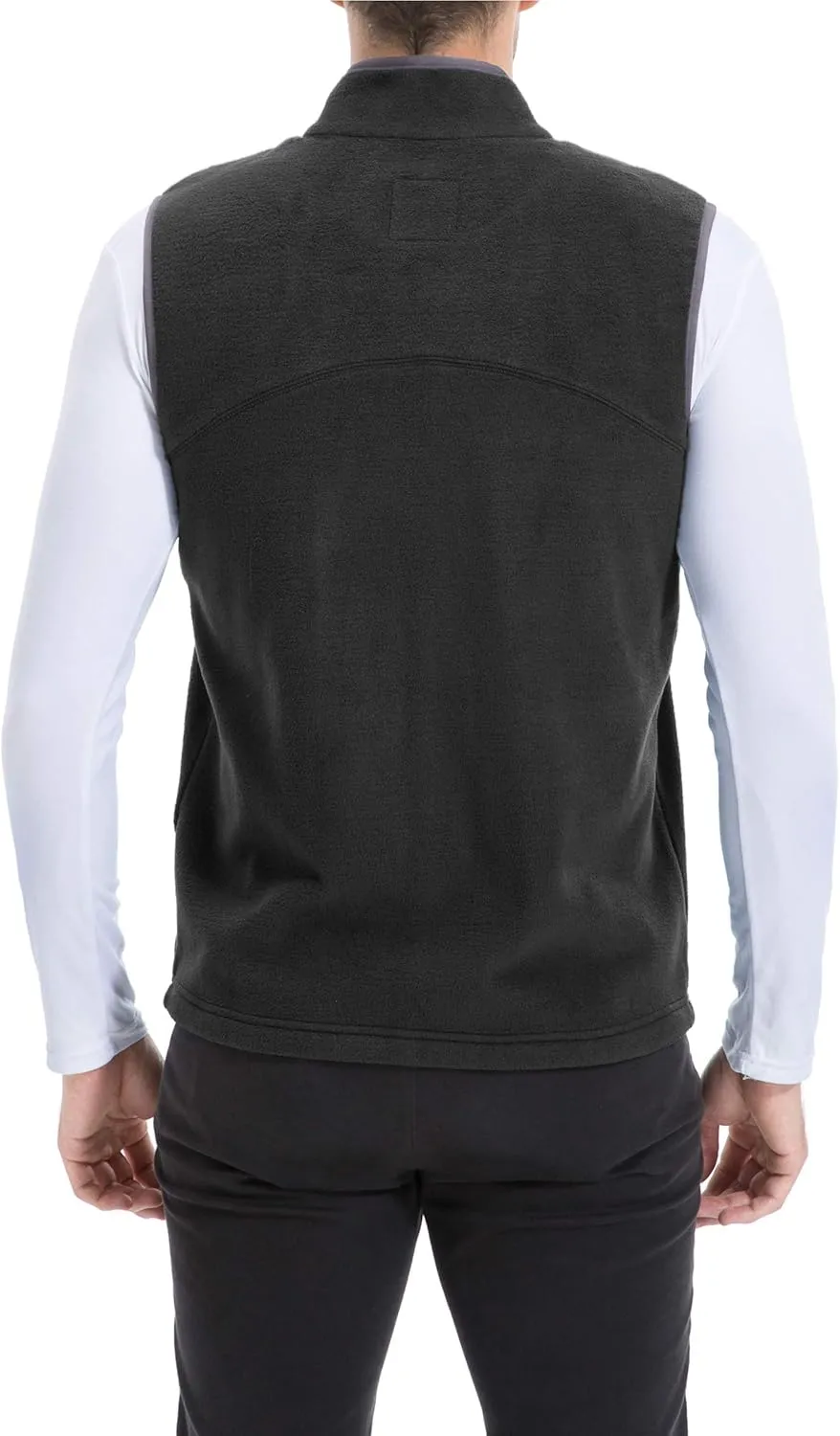 TRAILSIDE SUPPLY CO. Men's Full-Zip Polar Fleece Vest Lightweight Sleeveless Jacket