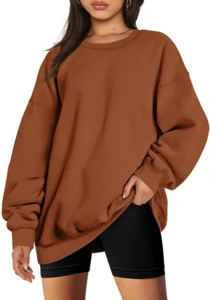 Trendy Queen Sweatshirts for Women Hoodies Oversized Crewneck Tops Sweaters Comfy Fall Winter Outfits Clothes 2025 Fashion