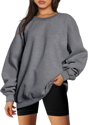 Trendy Queen Sweatshirts for Women Hoodies Oversized Crewneck Tops Sweaters Comfy Fall Winter Outfits Clothes 2025 Fashion