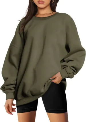 Trendy Queen Sweatshirts for Women Hoodies Oversized Crewneck Tops Sweaters Comfy Fall Winter Outfits Clothes 2025 Fashion
