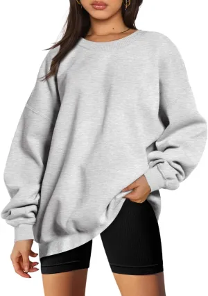 Trendy Queen Sweatshirts for Women Hoodies Oversized Crewneck Tops Sweaters Comfy Fall Winter Outfits Clothes 2025 Fashion