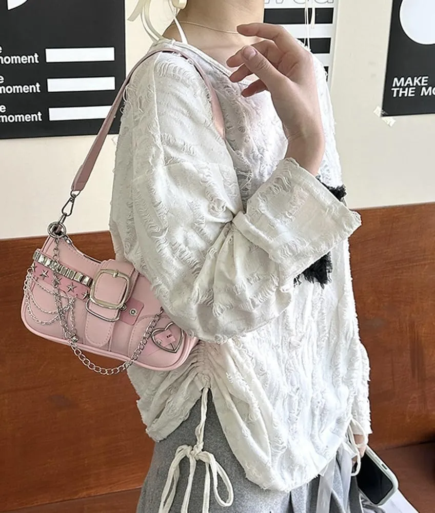 Trendy Shoulder Bag For Women Y2K Vegan Leather Handbag Womens Versatile Satchel Purse Travel Bag Streetwear 2025