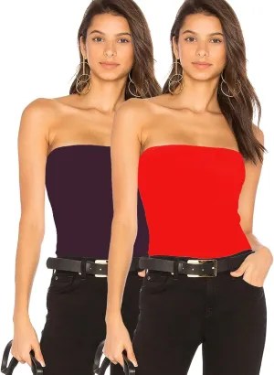 Tube Tops with Built in Bra Cotton Strapless Camisoles for Women Sexy Bandeau Summer Backless