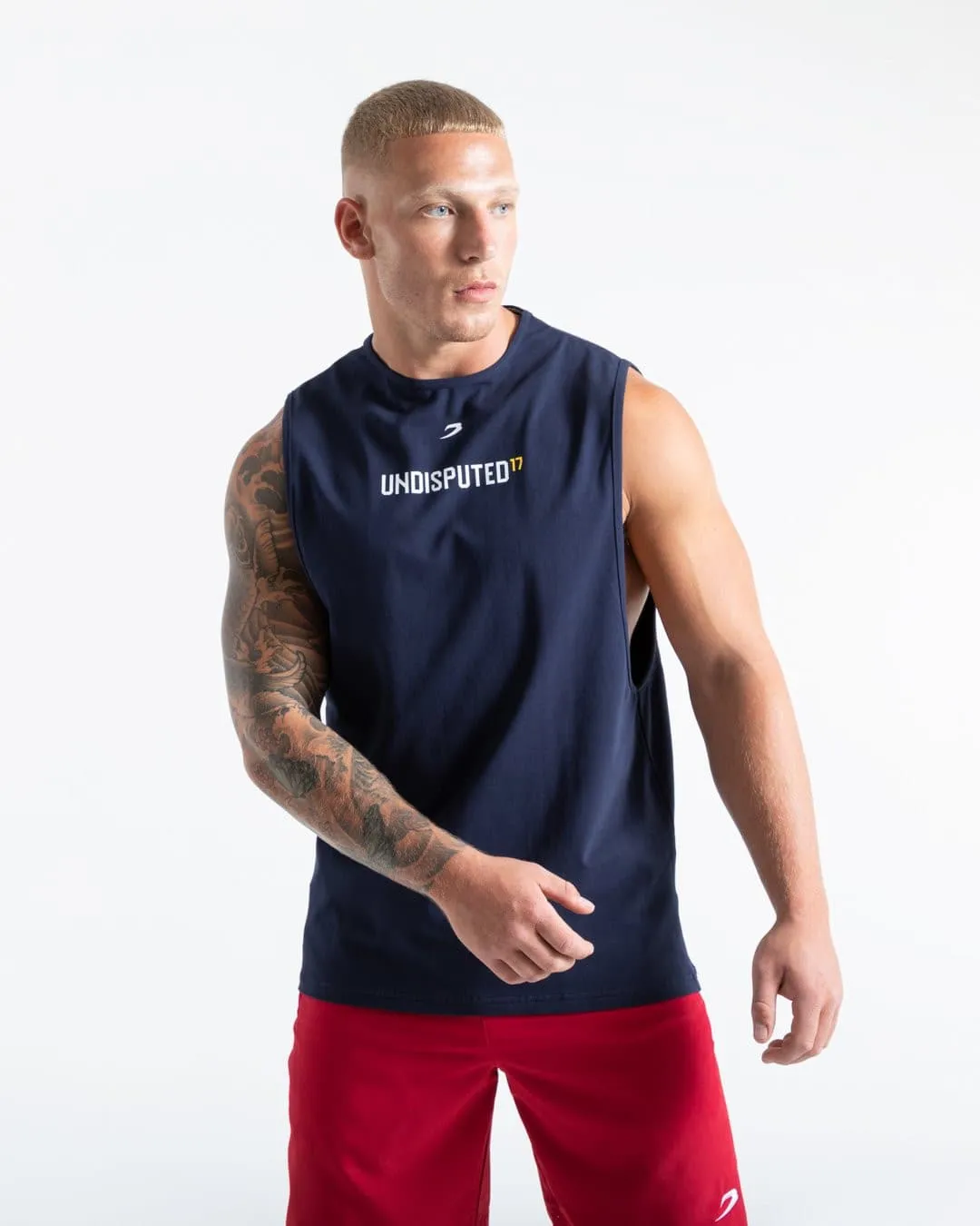 UNDISPUTED17 GRAPHIC MUSCLE TANK NAVY