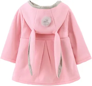 Urtrend Baby Girl's Toddler Kids Fall Winter Coat Jacket Outerwear Ears Hood Hoodie
