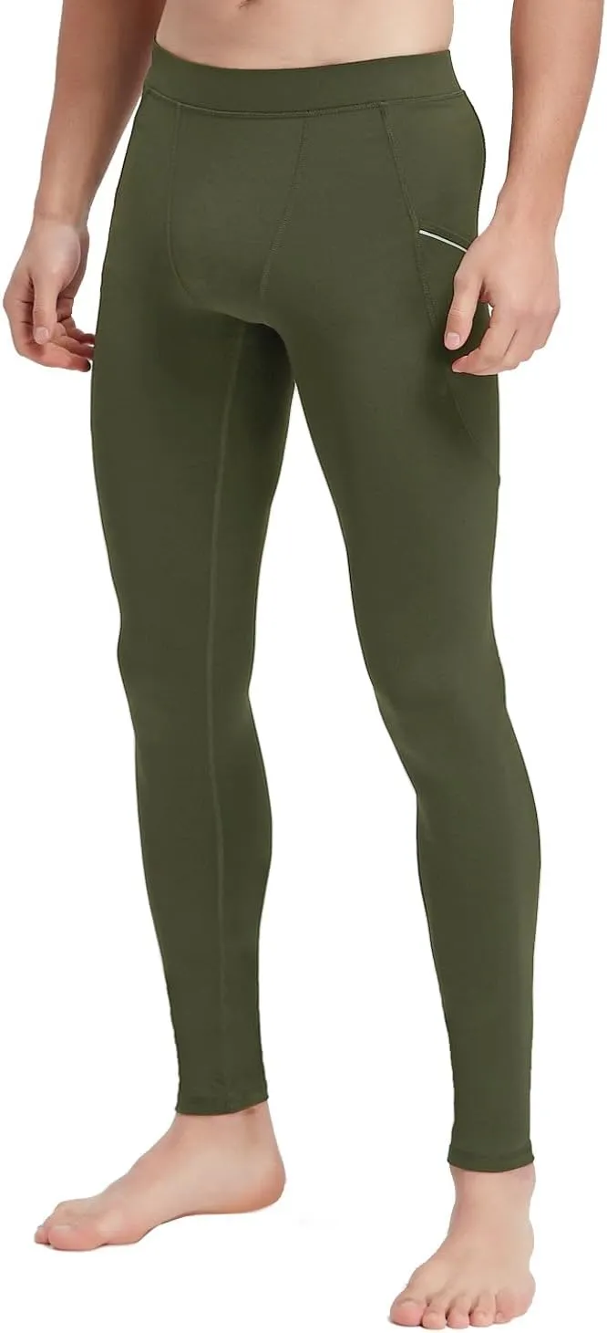 Willit Men's Active Yoga Leggings Pants Running Dance Tights with Pockets Cycling Workout Pants Quick Dry