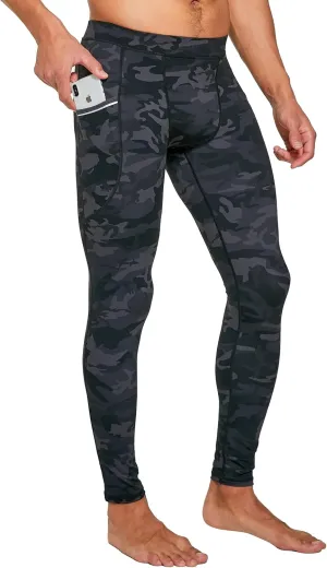 Willit Men's Active Yoga Leggings Pants Running Dance Tights with Pockets Cycling Workout Pants Quick Dry