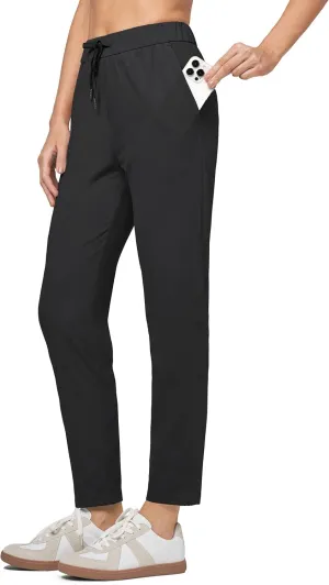 Willit Women's Golf Travel Pants Lounge Sweatpants 7/8 Athletic Pants Quick Dry On The Fly Pants