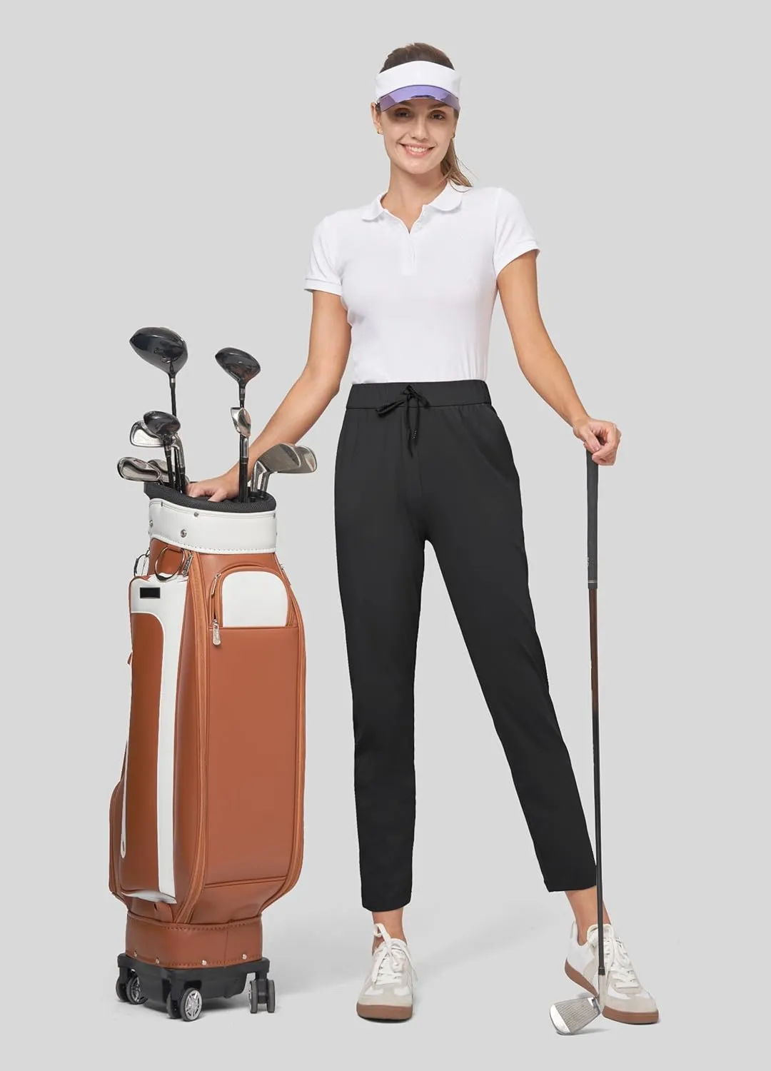 Willit Women's Golf Travel Pants Lounge Sweatpants 7/8 Athletic Pants Quick Dry On The Fly Pants