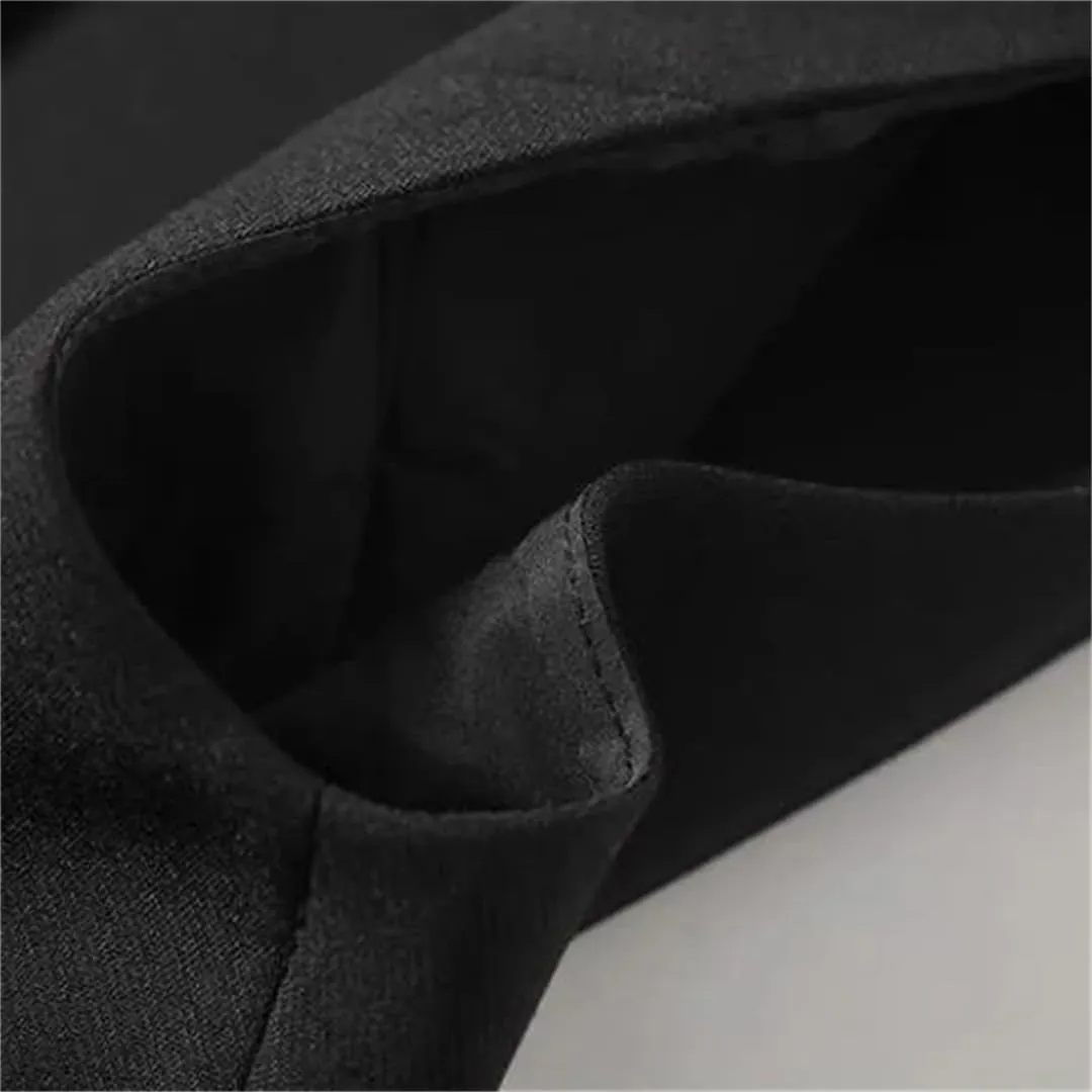 Women Crew Neck Short Suit Vest Solid Single Breasted Pocket Casual Sleeveless Waistcoat