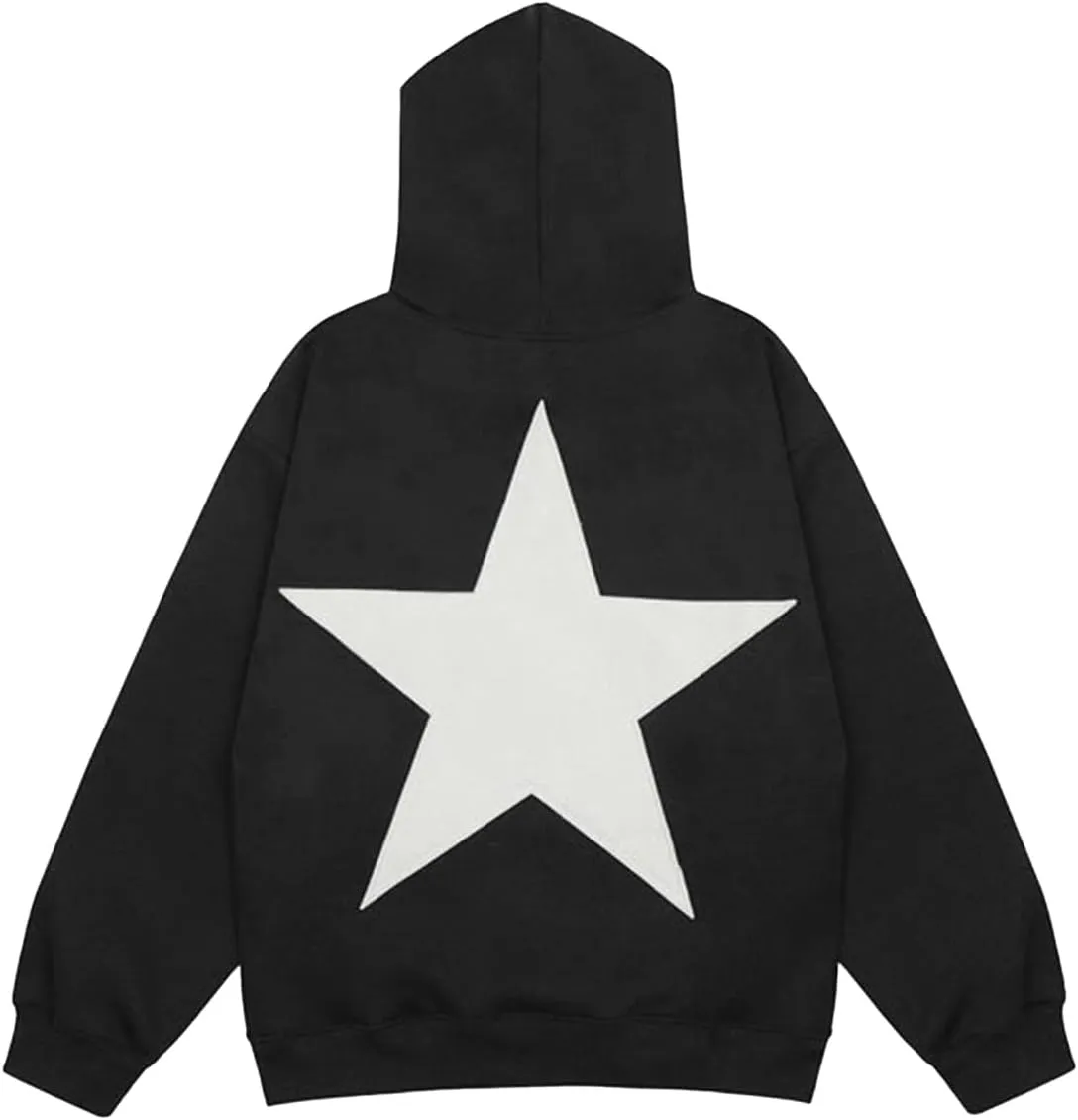 Women Graphic Oversized Hoodie Y2k Teen Girls Preppy Sweatshirt Long Sleeve Hooded Pullover Sweaters Aesthetic
