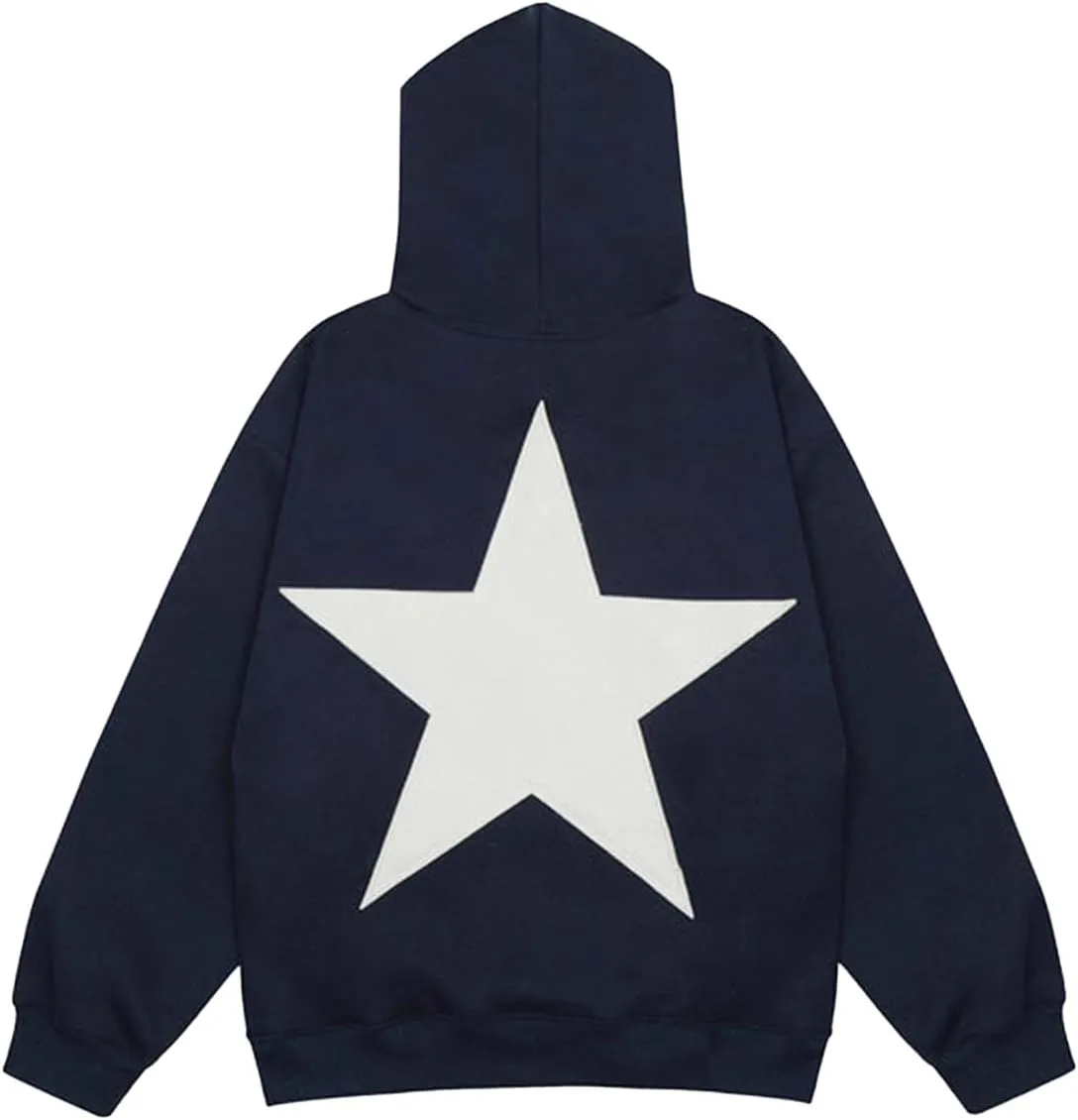 Women Graphic Oversized Hoodie Y2k Teen Girls Preppy Sweatshirt Long Sleeve Hooded Pullover Sweaters Aesthetic