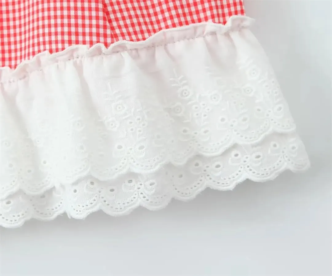 Women Low Ruched Chest Wire Corset Style Spliced Ruffles Lace Hem Cross Lacing Up Back Sling Mini Dresses