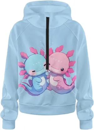 Womens 1/2 Zip Hoodie Crop Sweatshirt Long Sleeve Pullover Top Oversized Jacket Fall Fashion Outfit S-2XL