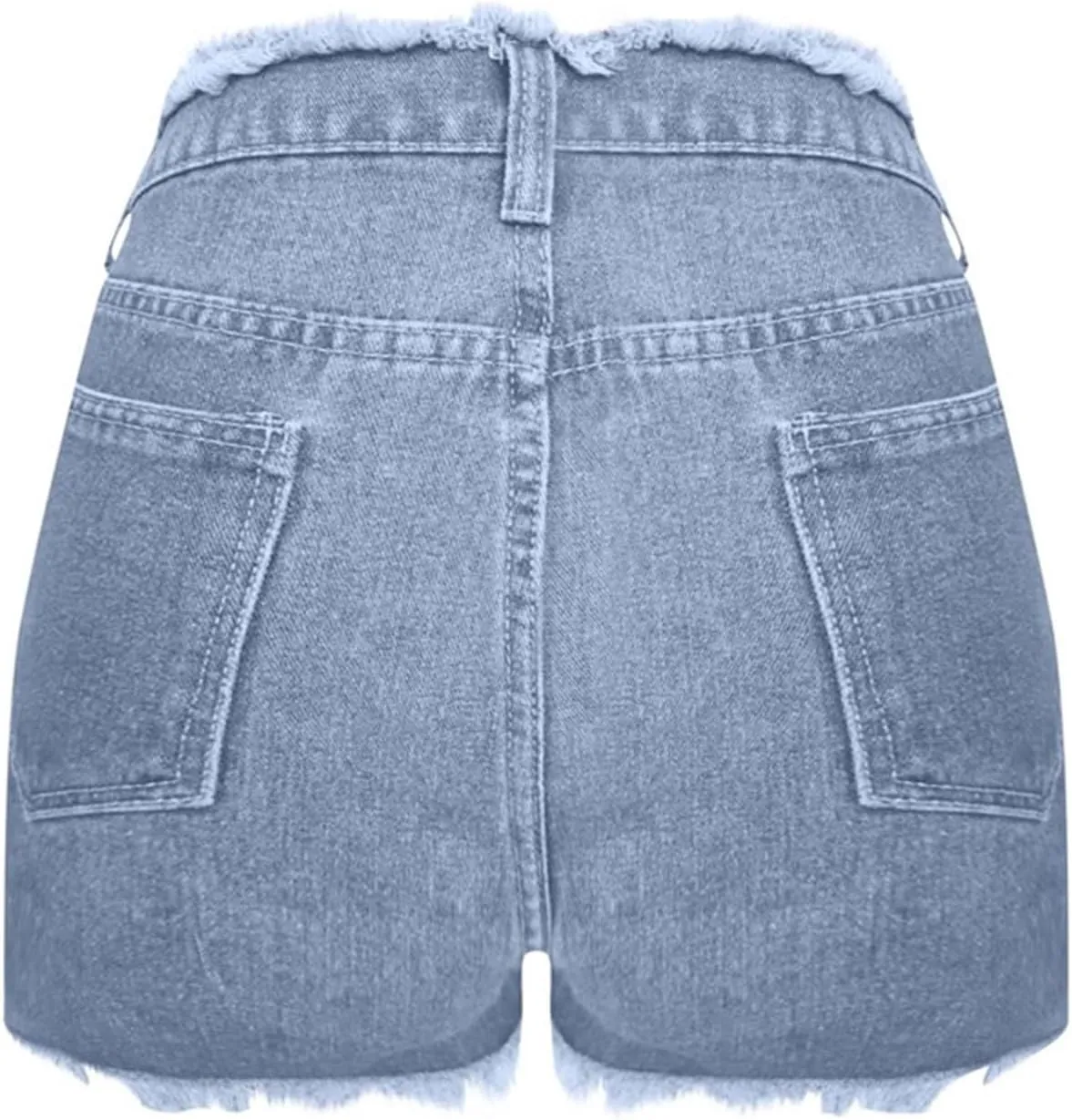 Women's Casual High Waisted Trendy Stretchy Raw Hem Jean Shorts Fashion 2025 Y2k Streetwear Shorts Chic Clubwear