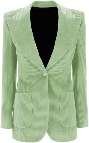 Womens Corduroy Blazer Casual Business Suit Jacket Work Outerwear Blazer Warm Women Blazer