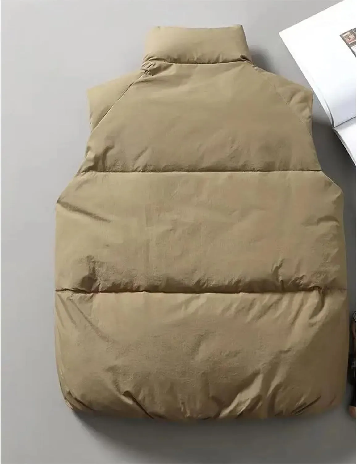 Women's Cotton Padded Outerwear Vest - Down Coat Sleeveless Loose Plus Size Puffer Jacket