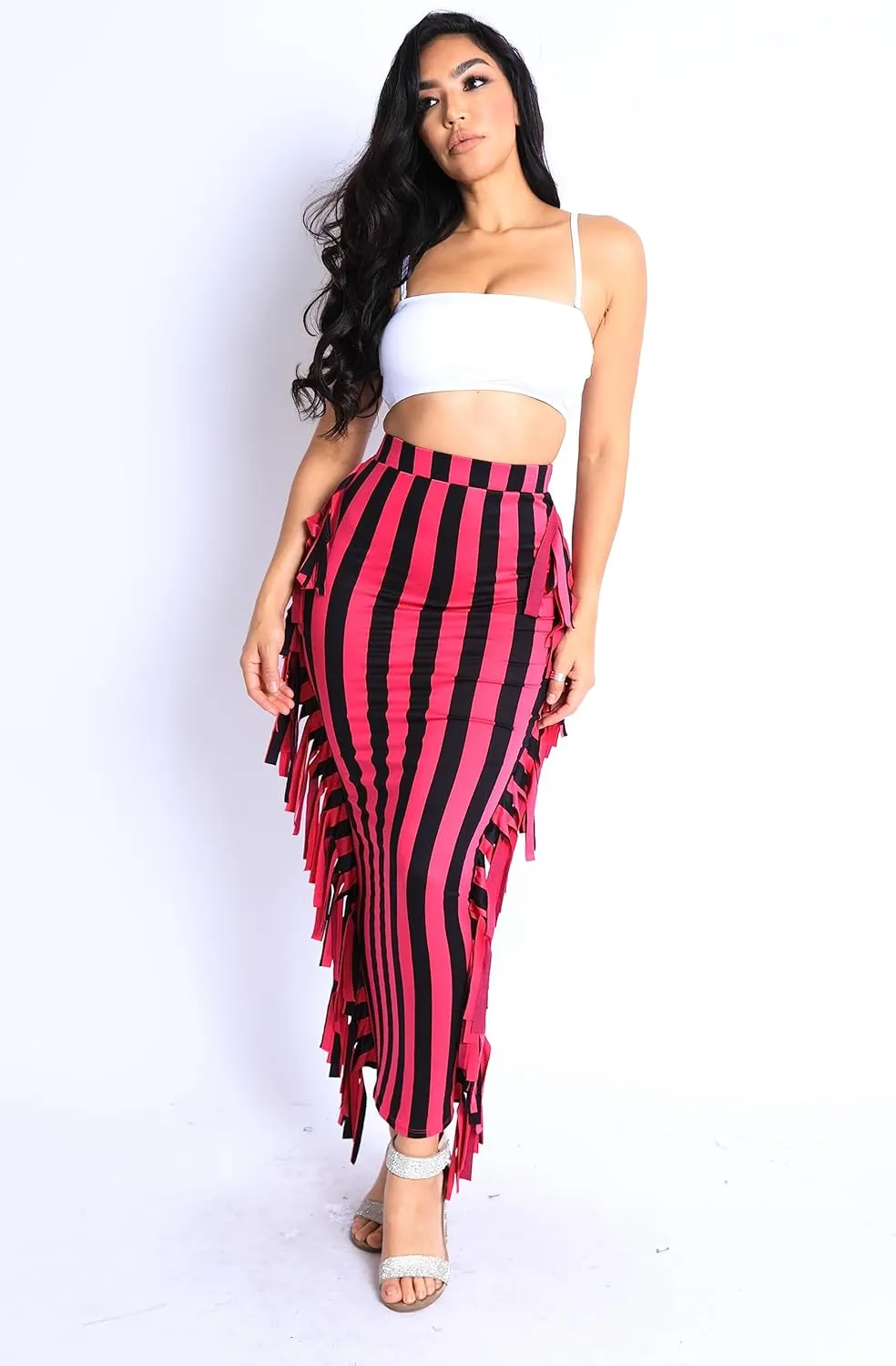 Women's High Waist Maxi Bodycon Pencil Skirt Stretchy Fabric for Comfort and Style