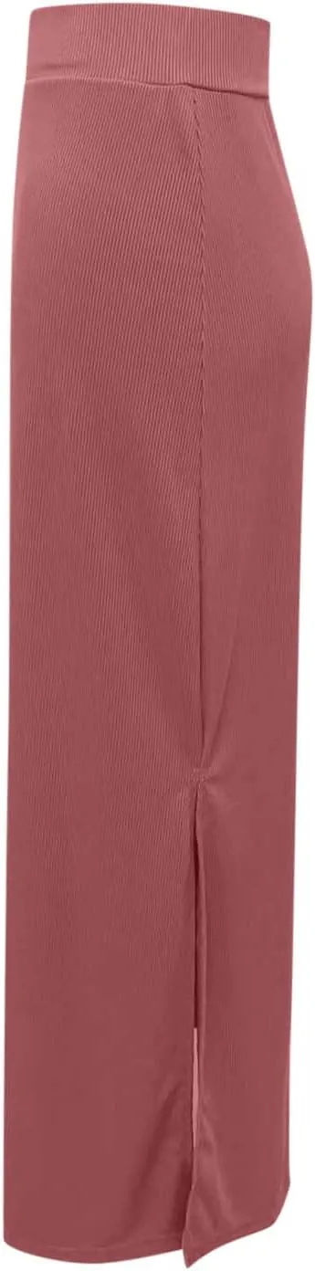 Women's High Waisted Stretch Wrap Hip Maxi Skirts Side Split Bodycon Pencil Skirt Versatile Casual Fashion Skirt