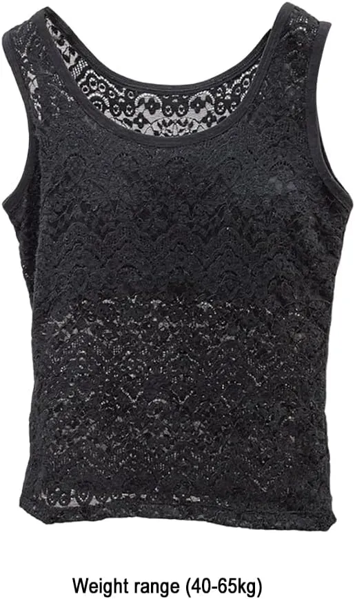 Womens Lace Tank Tops Camisole Built in Bra Padded Bra Vest Sleeveless Tank Tops for Women Girls